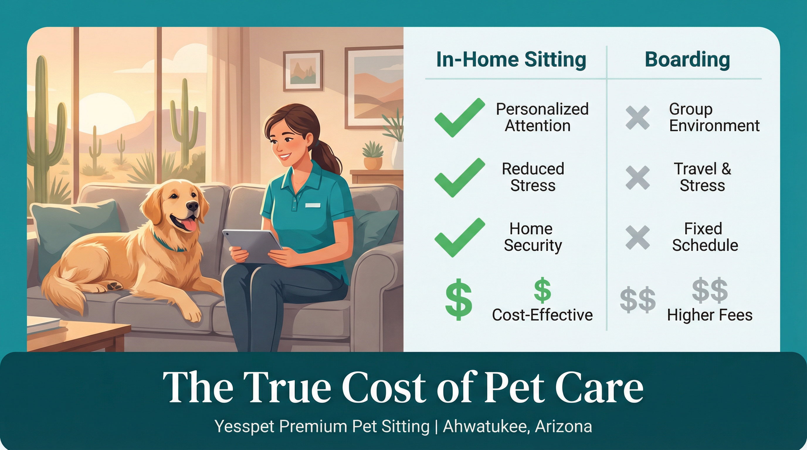 The True Cost of Pet Care: In-Home Pet Sitting vs. Boarding