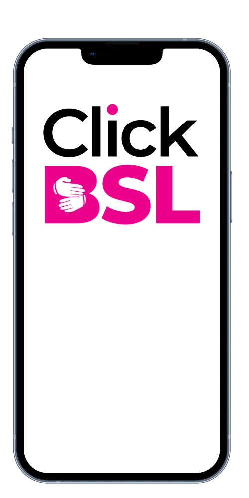 Phone showing the ClickBSL logo