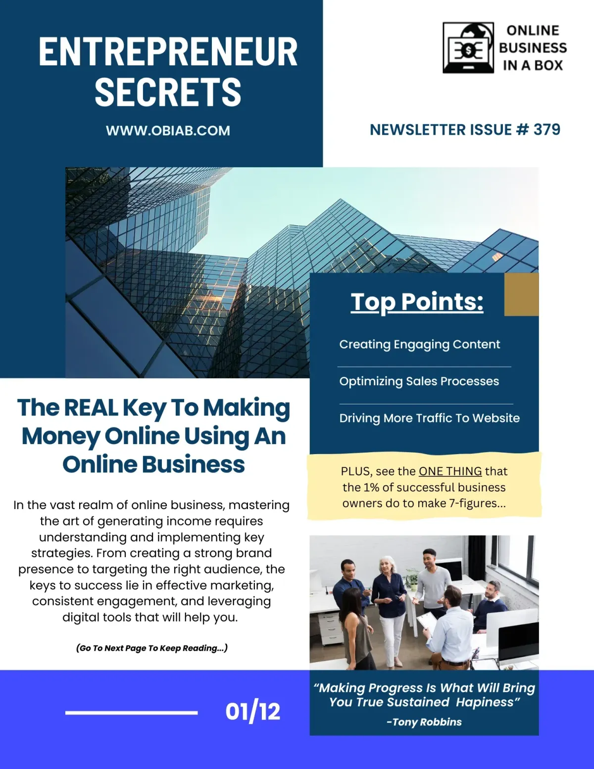 Entrepreneur Secrets email newsletter — tips to start and grow an online business for a freedom lifestyle