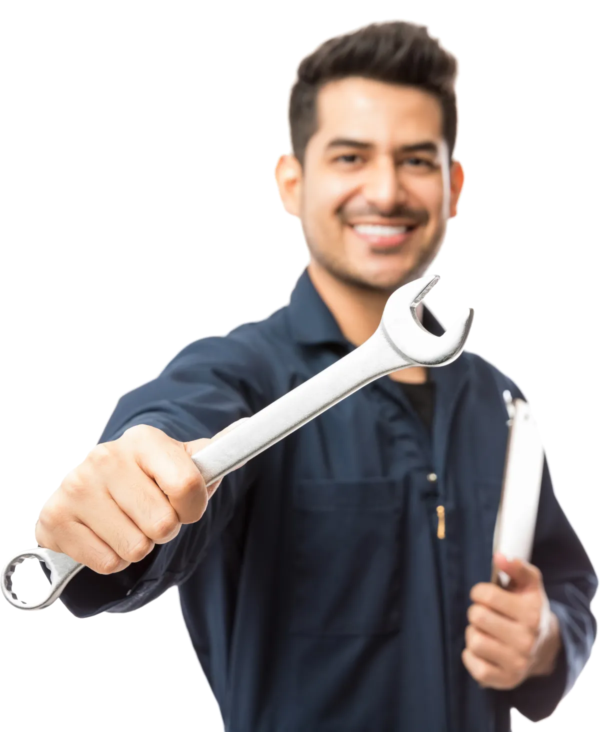 Person holding a wrench