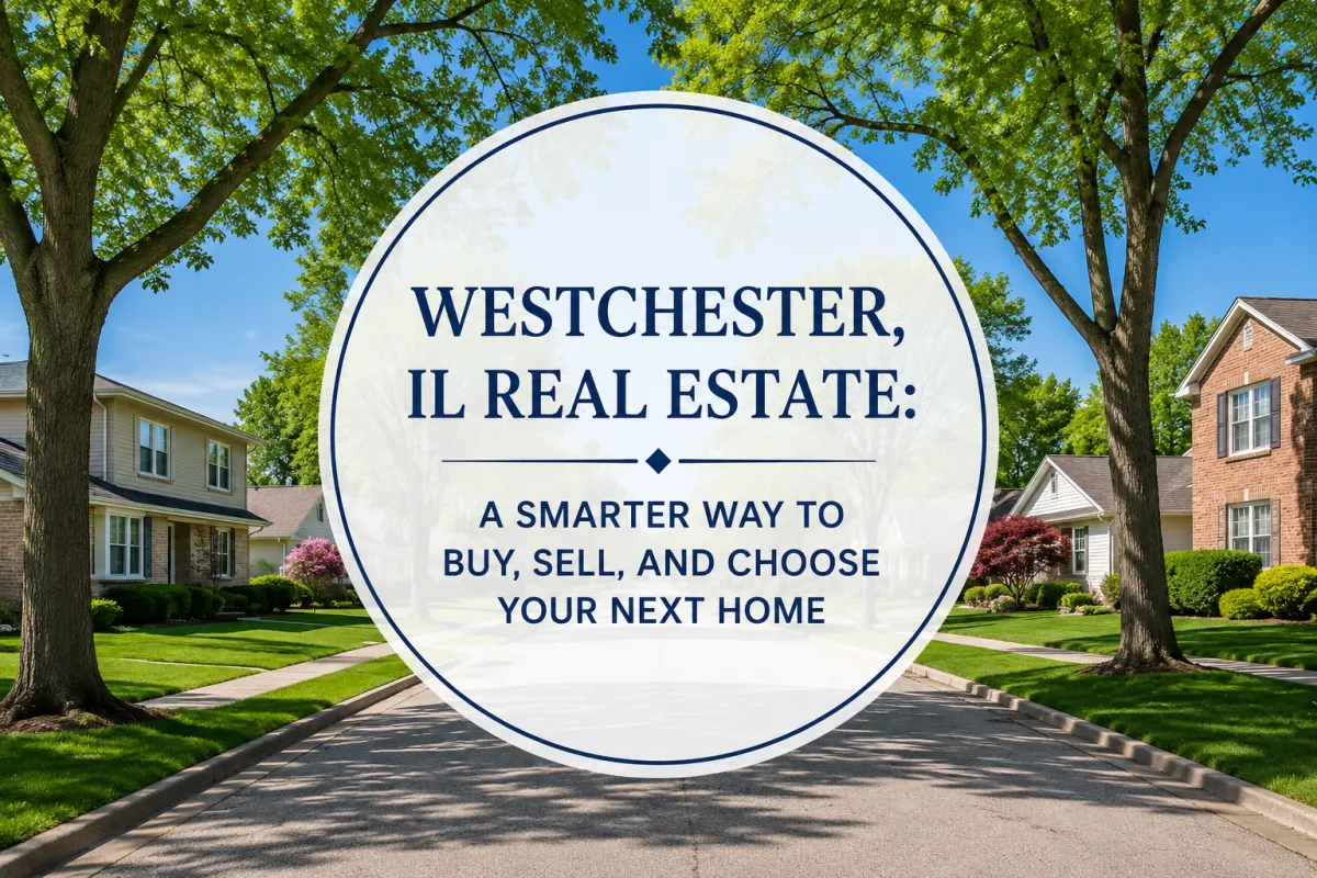 Westchester IL real estate homes and suburban neighborhood for buyers and sellers