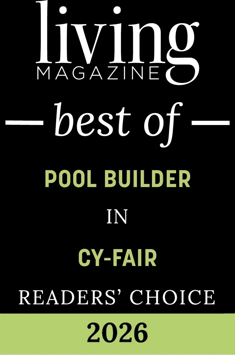 Living Magazine Best of Cy-Fair 2026 Readers' Choice - Pool Builder award badge
