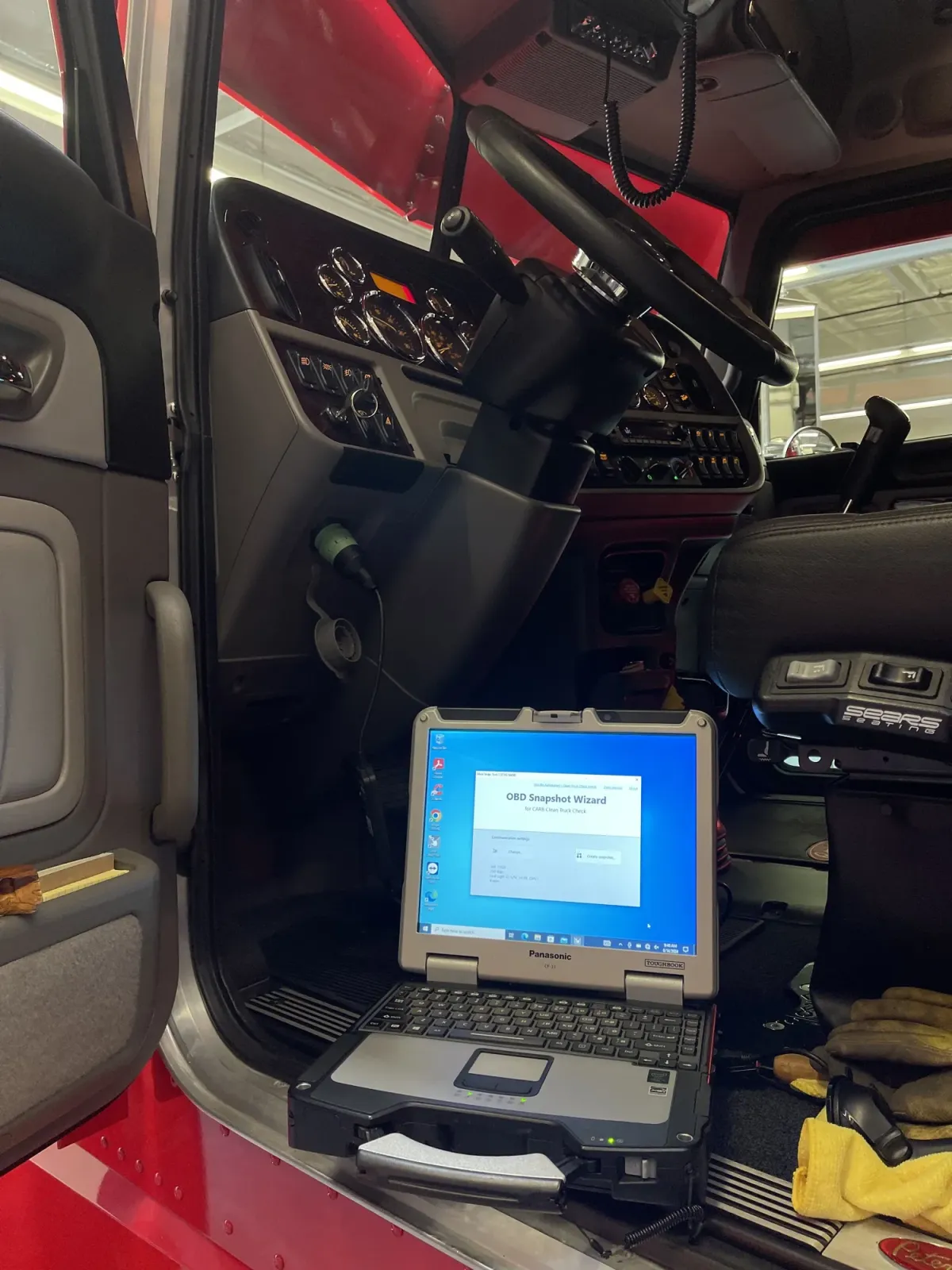 Clean Truck Check pass results, with a warning that OBD readiness was not met.