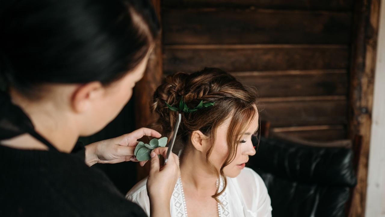 bridal hair prep