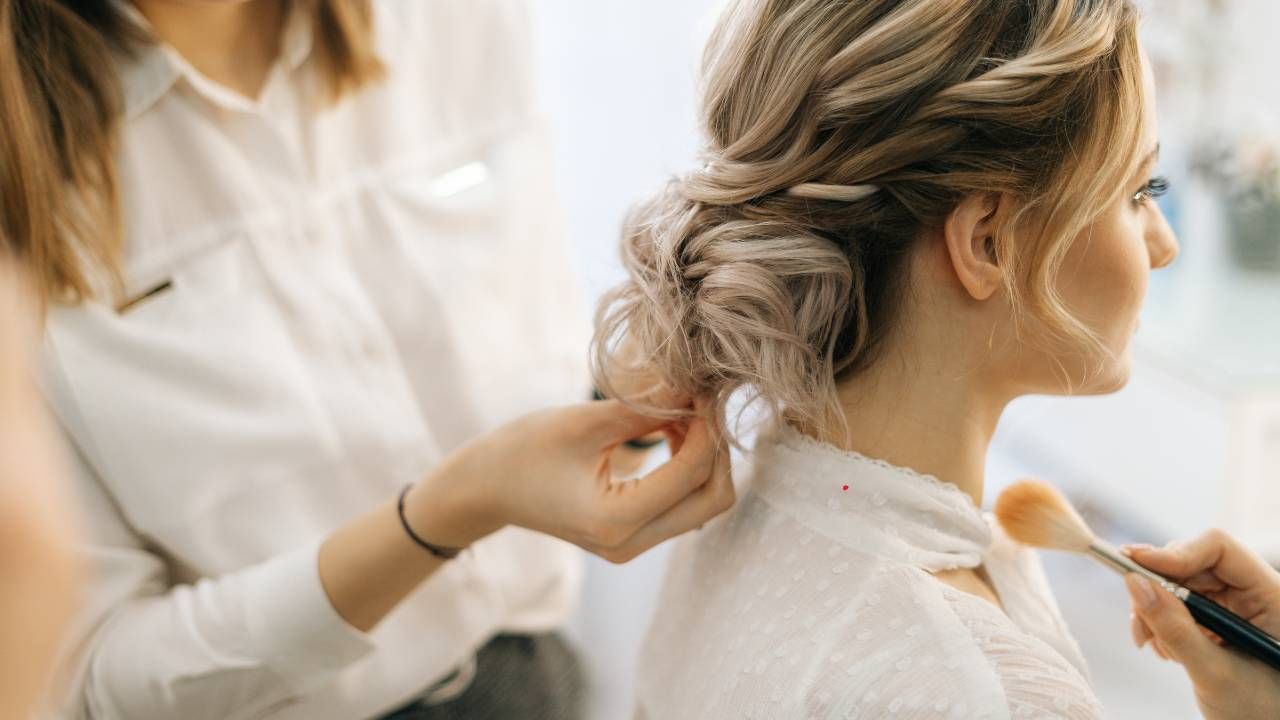 wedding hair timeline