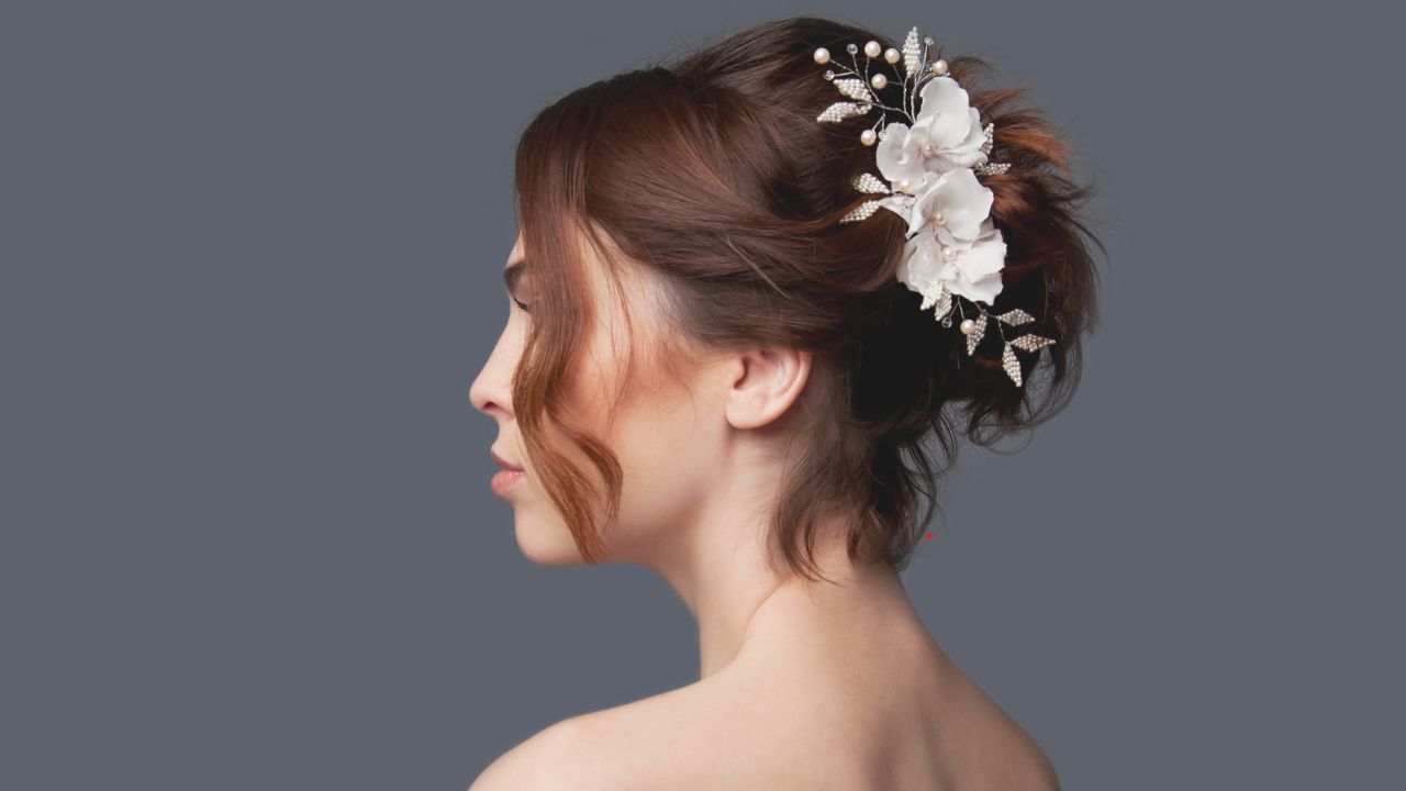 pixie cut bridal hair