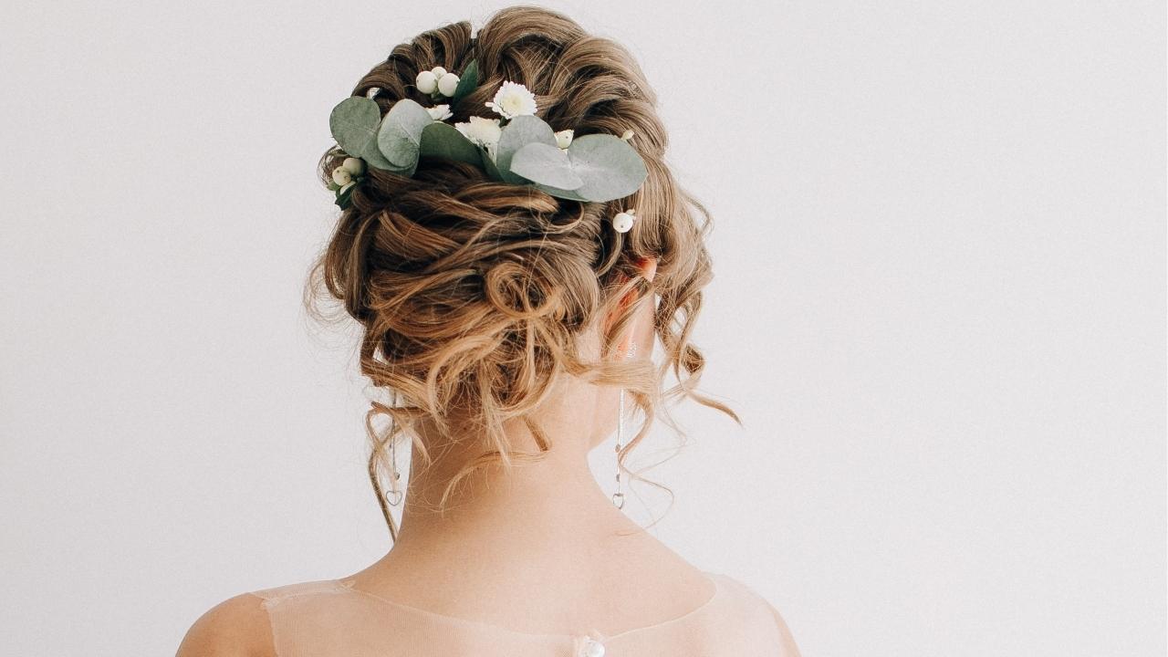 bridal hair styling