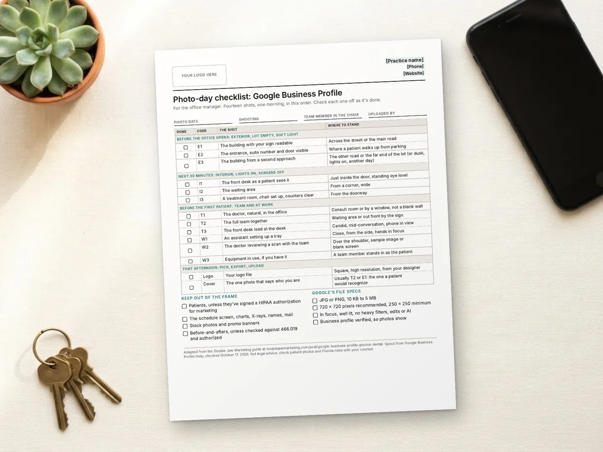 Google Business Profile Photos for Dental Practices: The Shot List