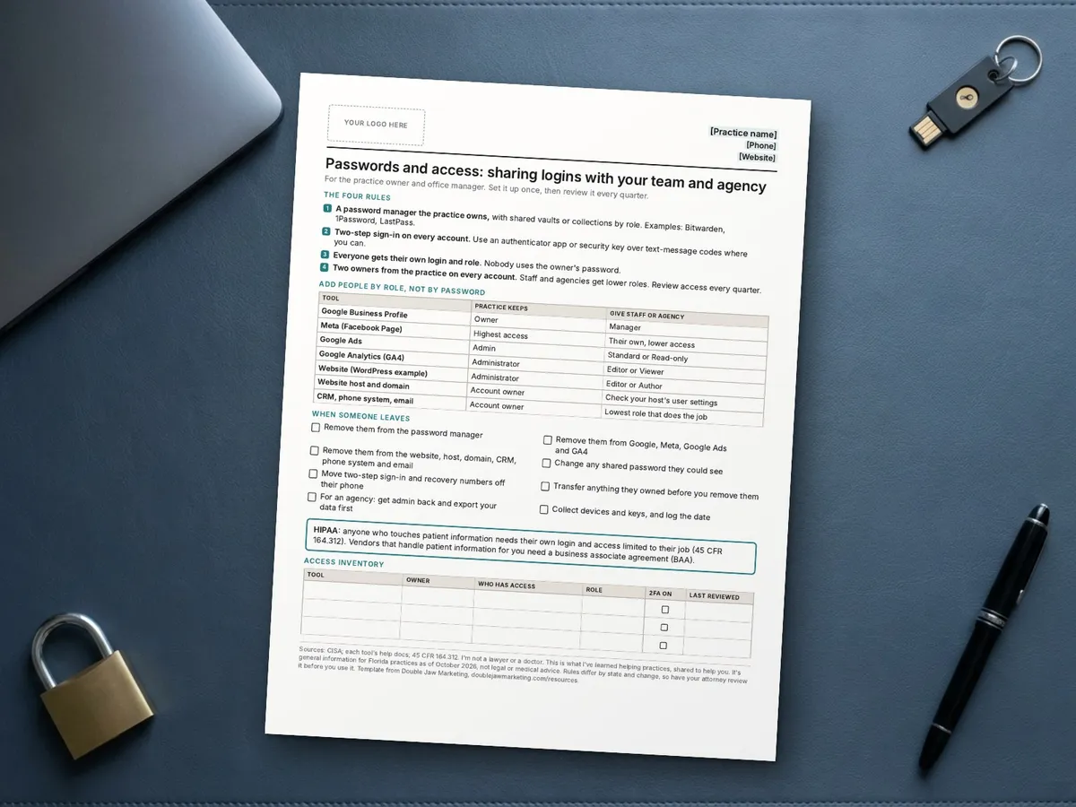 Passwords and Team Access: Sharing Logins With Staff and Agencies Safely