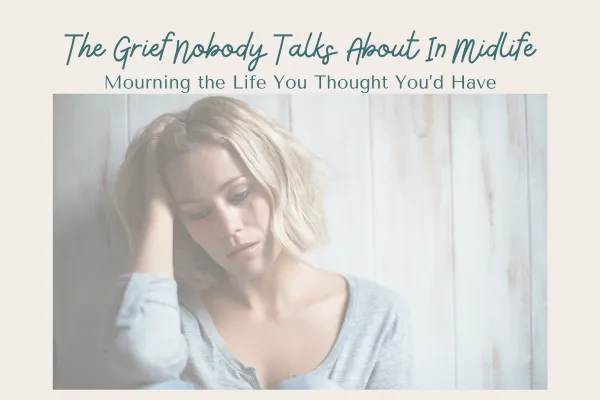 A woman experiencing grief during a midlife crisis