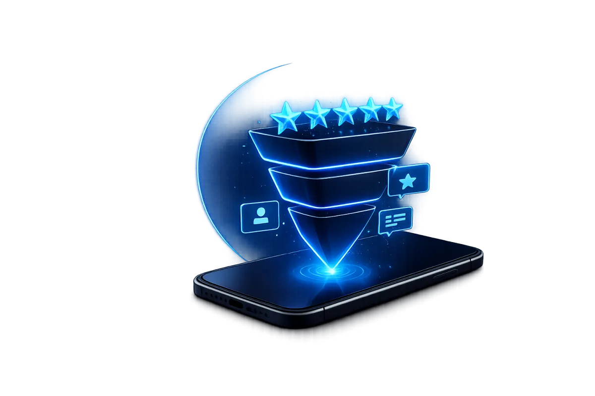 Review Funnel UI Mockup