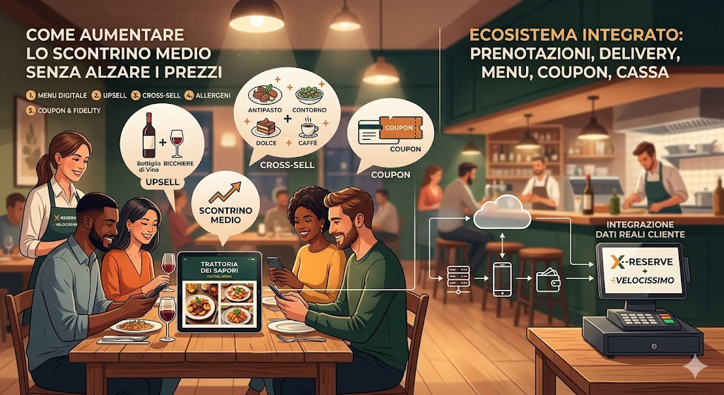 Scontrino medio: come aumentarlo con menu digitale e upsell