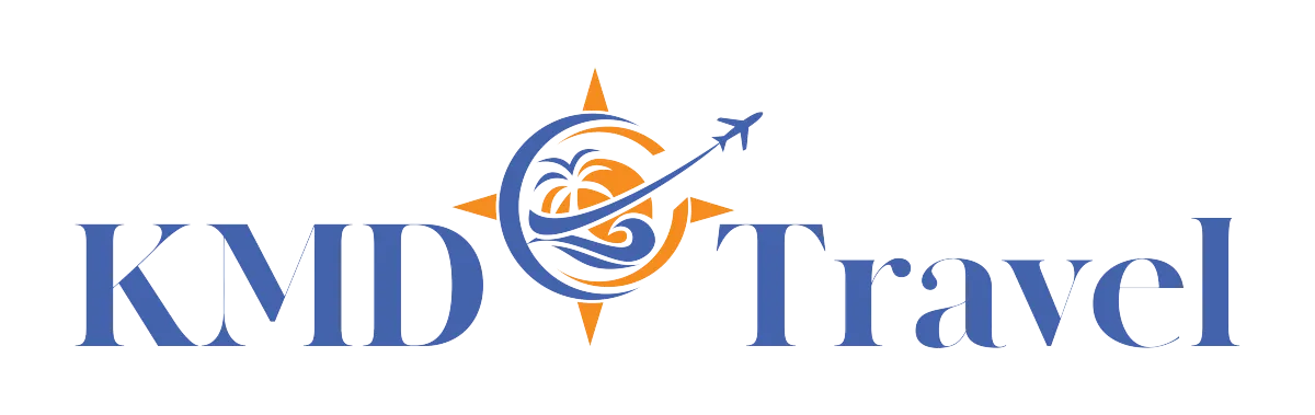 KMD Travel Logo | Romantic Beach Getaway | Family on Vacation | Group Travel Adventure