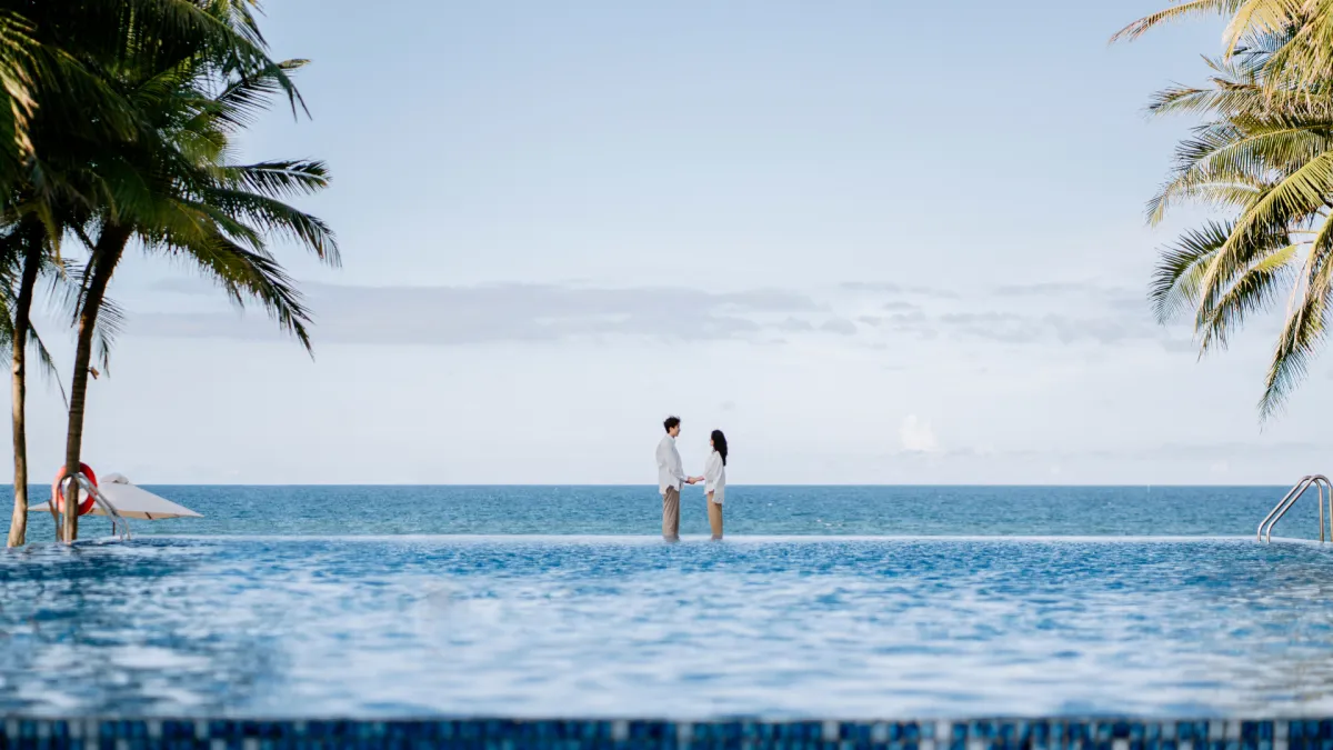 Couples at the beach