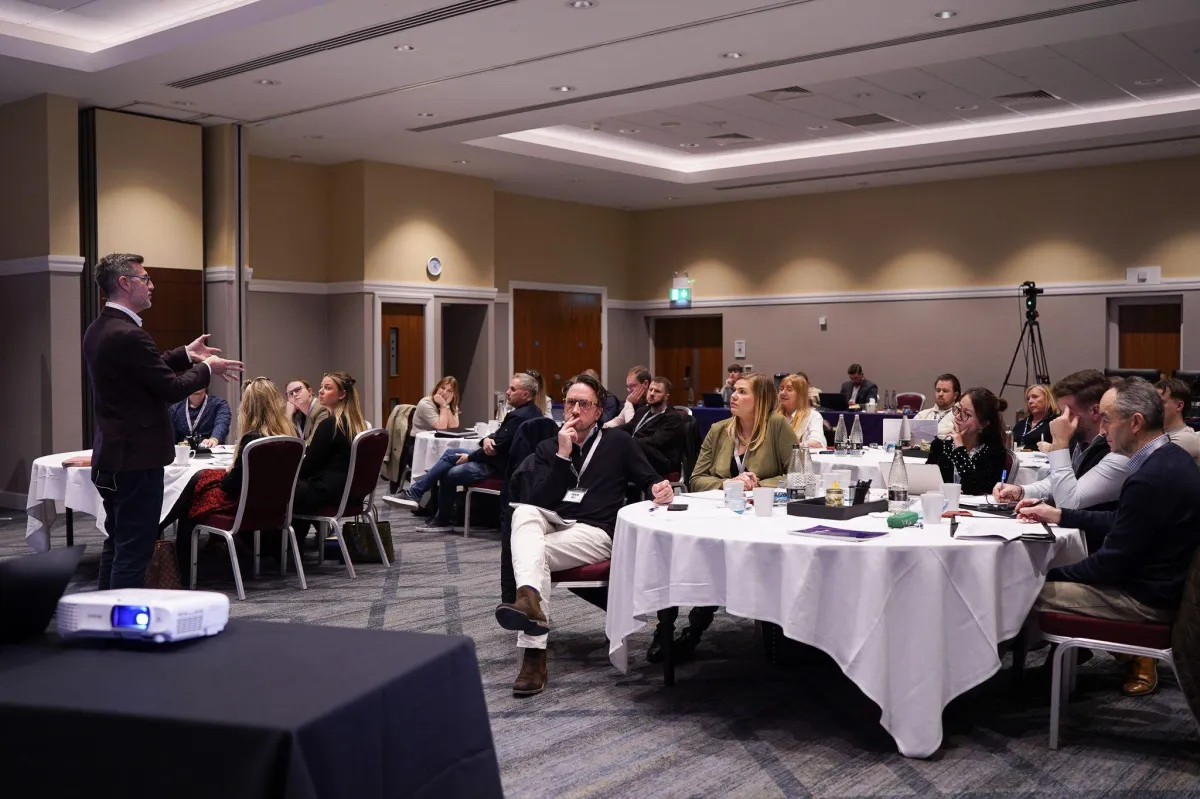 Tony Morris with Estate Agents discussing strategies
