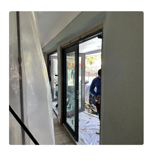 Before and after of a tub to shower conversion by Rhode Island Bath & Shower showing improved accessibility and modern design