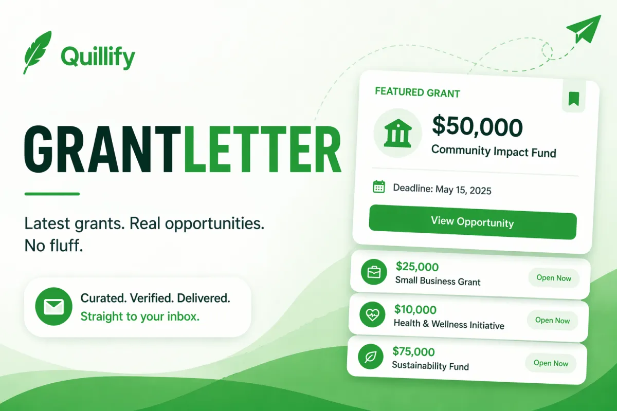 GrantLetter: Latest Funding Opportunities & Insights