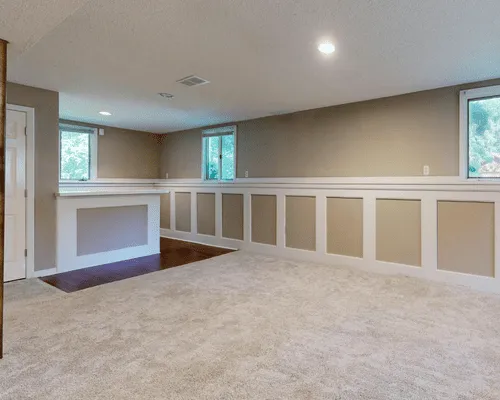 White Basement Remodeling