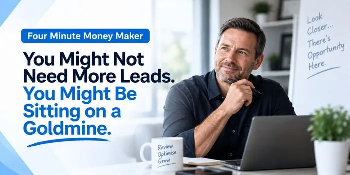 PBA Blogs Four Minute Money Maker You Might Not Need More Leads. You Might Be Sitting on a Goldmine.