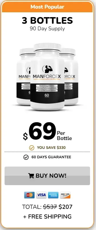 ManForceX 3 bottles