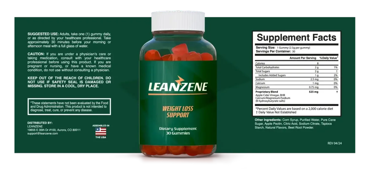 Leanzene Supplement Facts