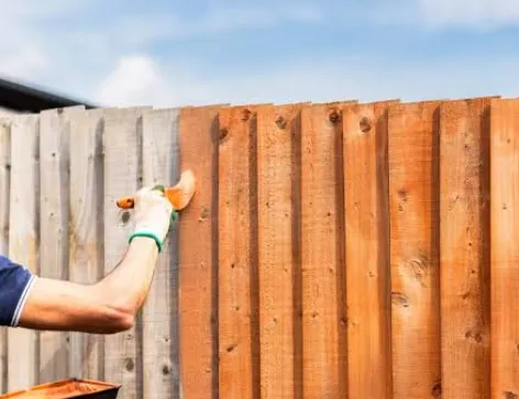 fence staining near me