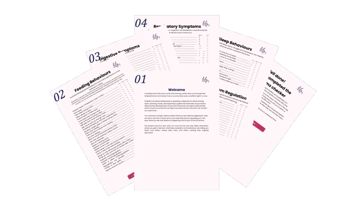 The Baby Reflux Lady Silent Reflux Symptom Tracker is a checklist that helps new parents understand and cure CMPA