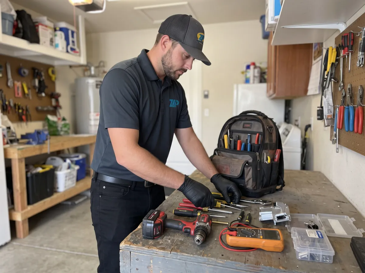 Certified Modesto appliance repair technician preparing OEM replacement parts for service call