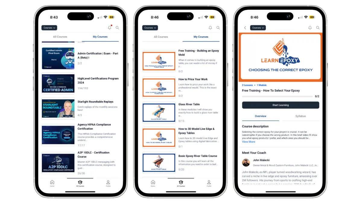 Course Mobile app