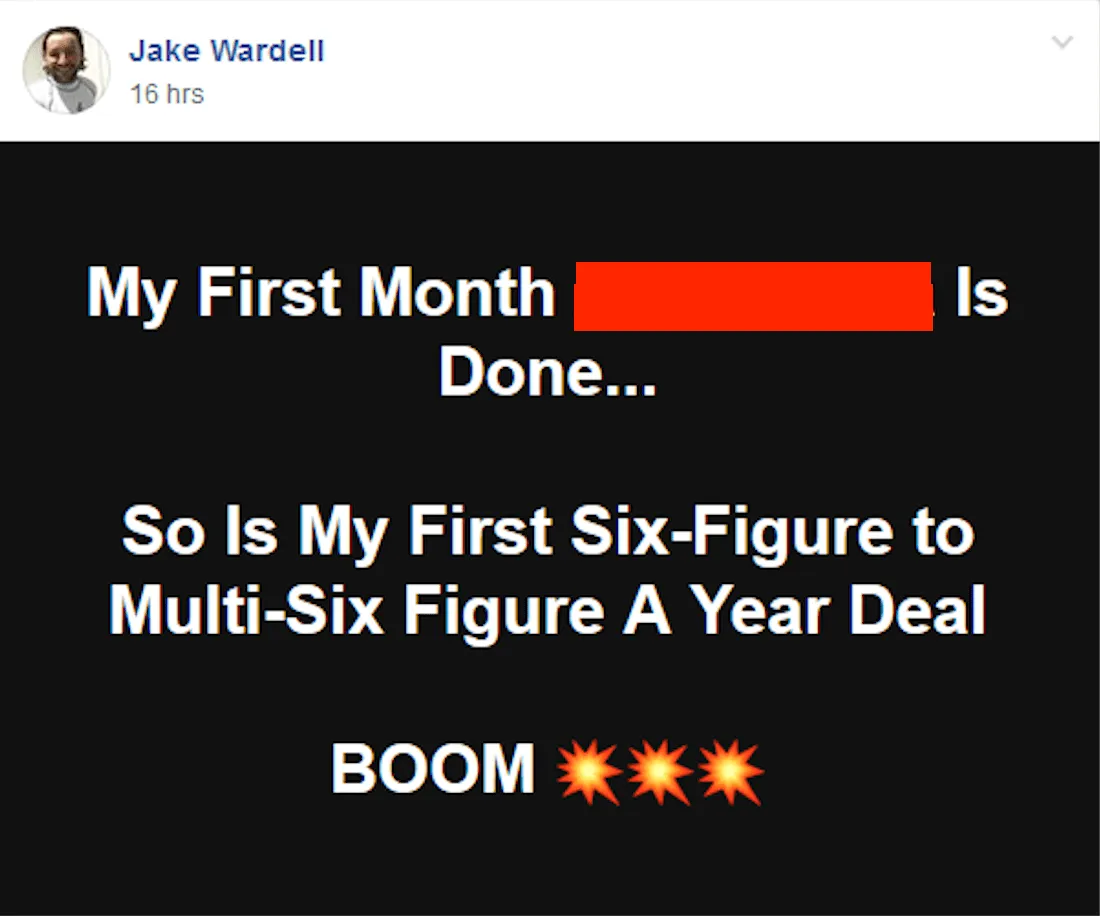 Jake landed a 6-figure client