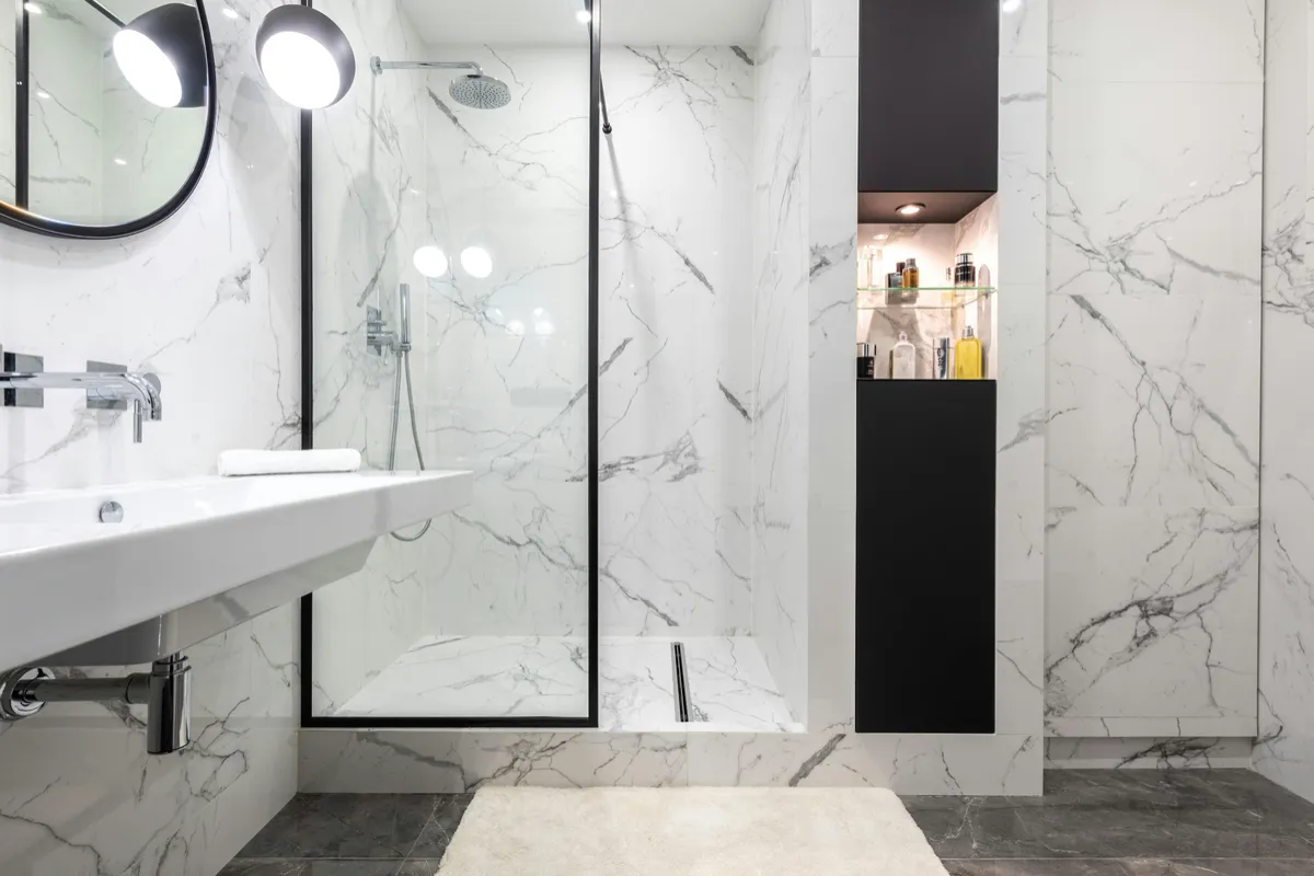 Marble bathroom
