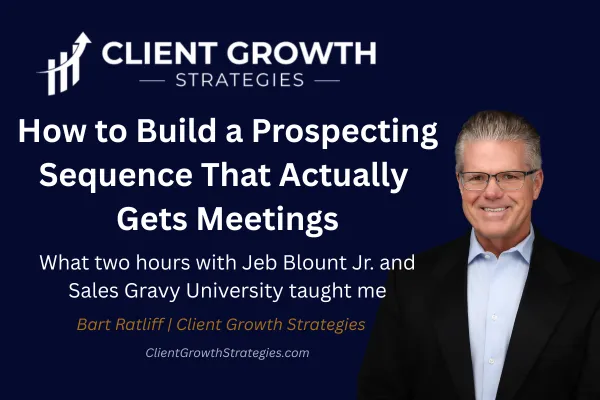 How to Build a Prospecting Sequence That Actually Gets Meetings, Client Growth Strategies article cover