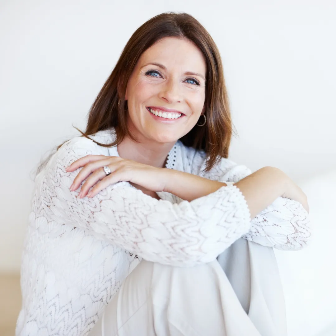 Middle age Australian woman dental work done