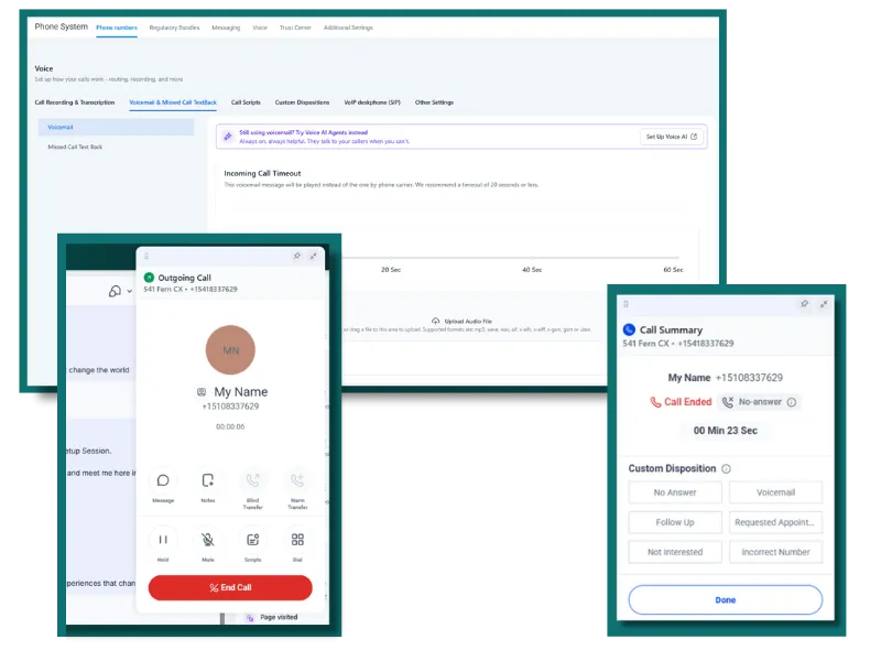 screenshot of an example contact's profile, zoomed in on the customized labels and tags.