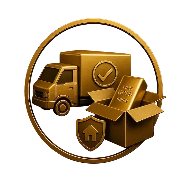Livraison d’or physique à domicile – lingots d’or sécurisés livrés chez soi avec protection