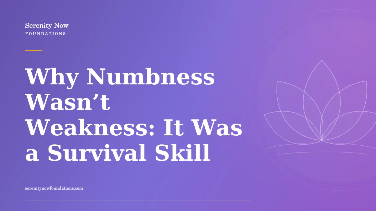Why Numbness Wasn’t Weakness: It Was a Survival Skill
