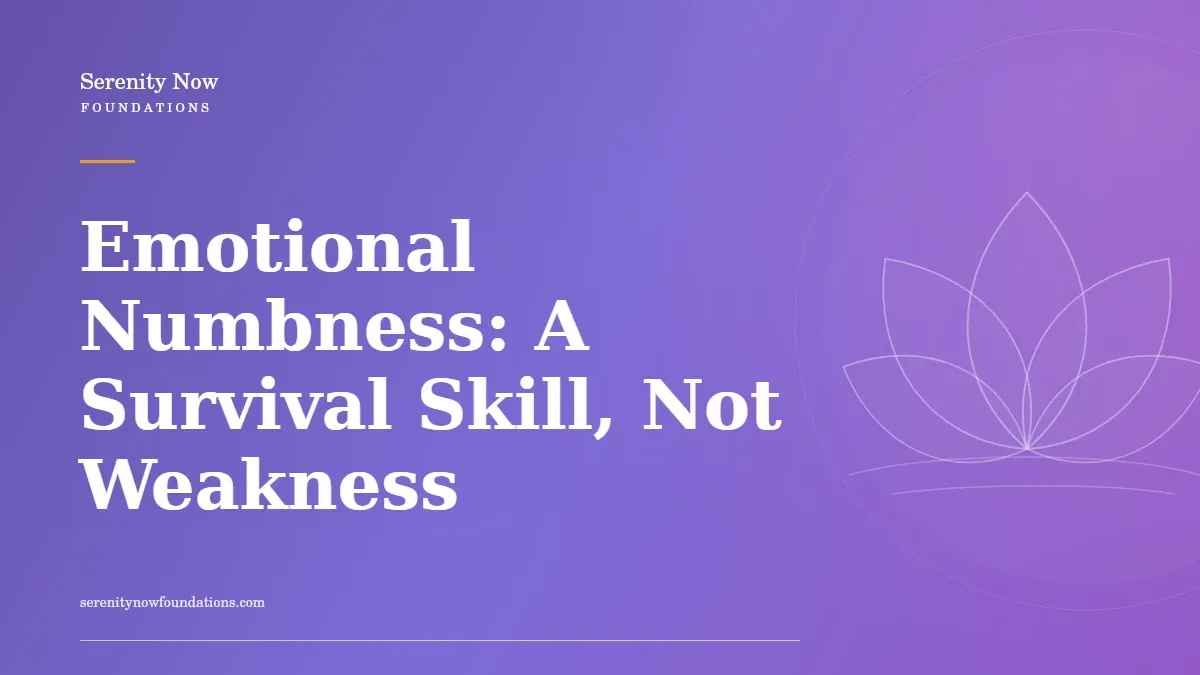 Emotional Numbness: A Survival Skill, Not Weakness