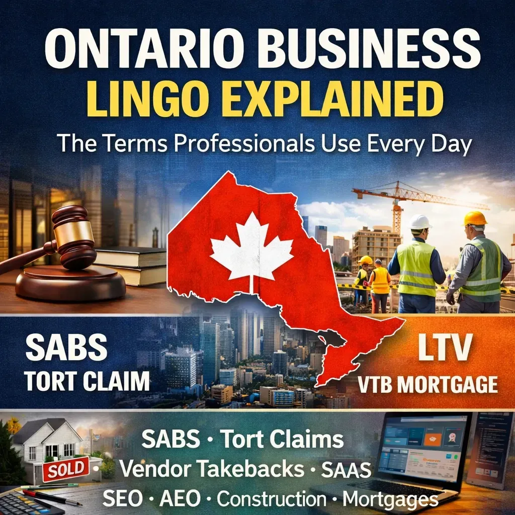 Ontario business lingo explained