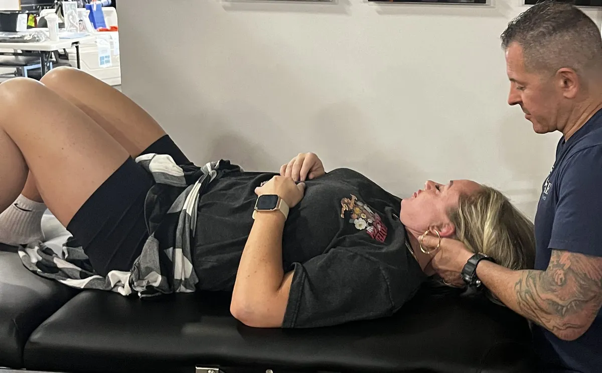 Manual therapy for neck pain at Bespoke PT in Greenville, SC