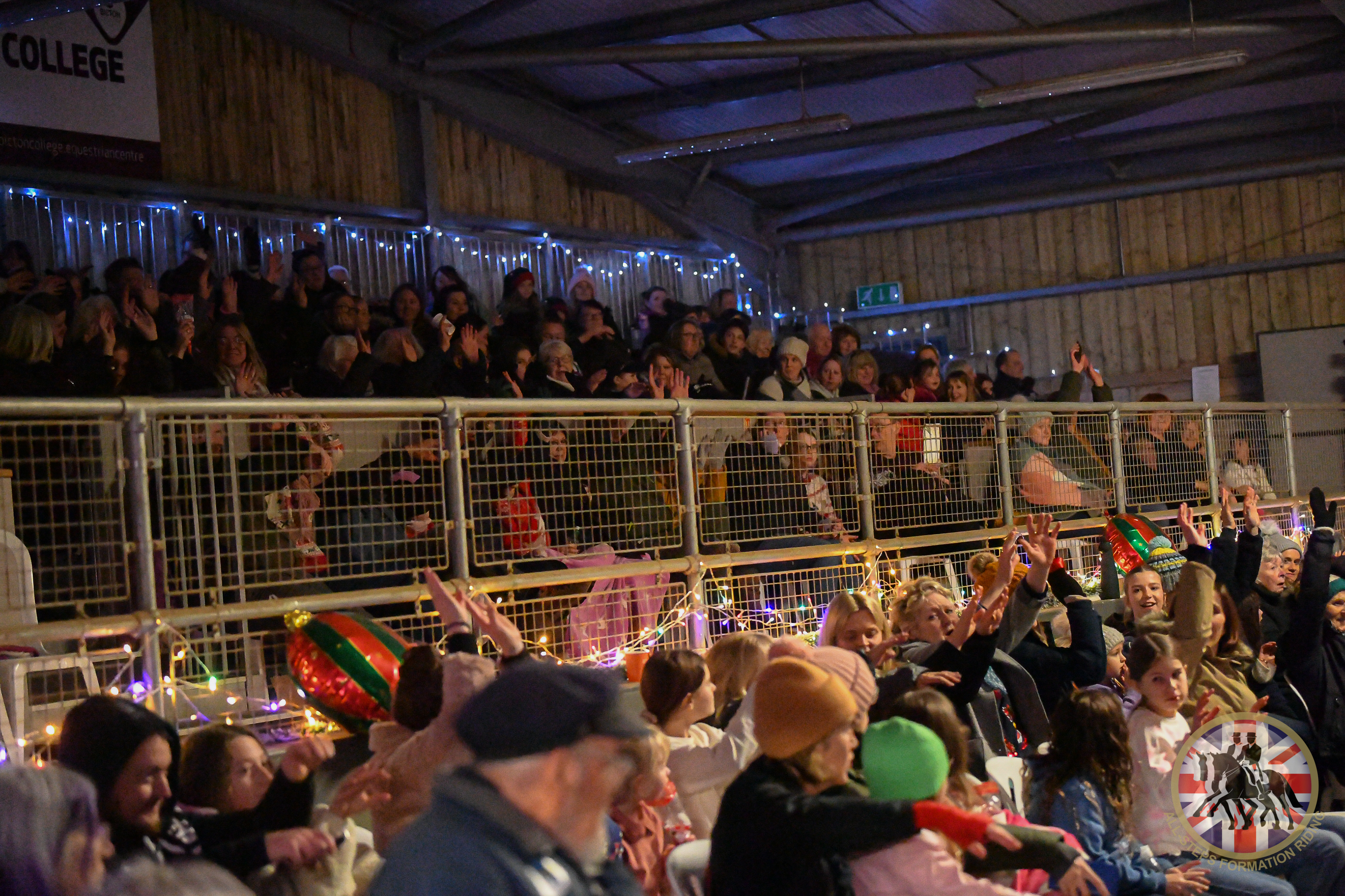 Families enjoying the All-Steps Christmas Show at Bicton College