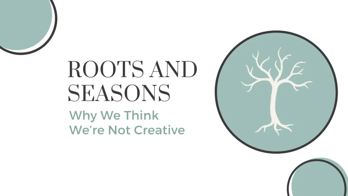 Watercolor winter tree with visible roots illustrating roots and seasons theme