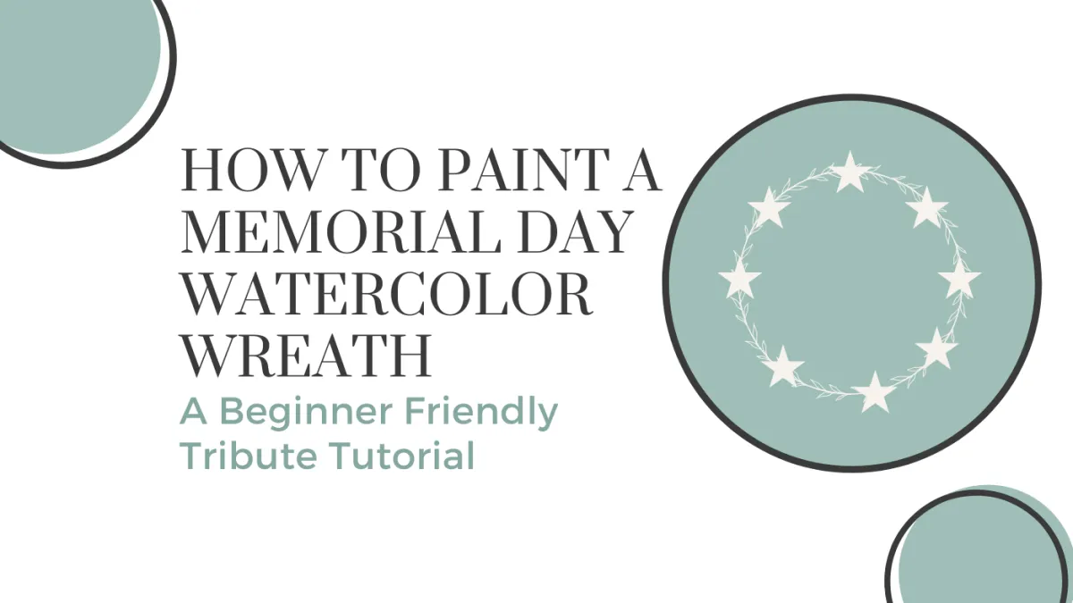memorial day watercolor wreath