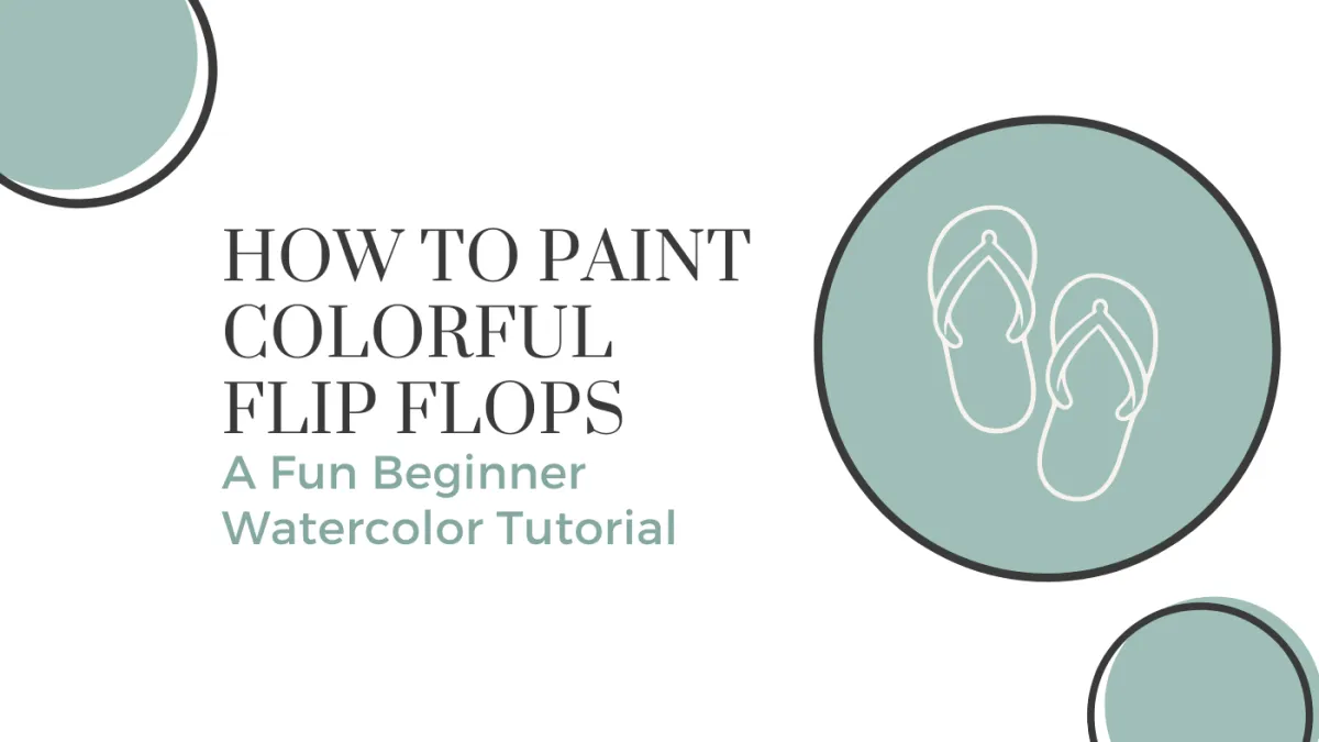 flip flops watercolor tutorial