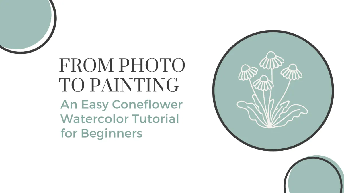 Easy Coneflower Watercolor Tutorial for Beginners