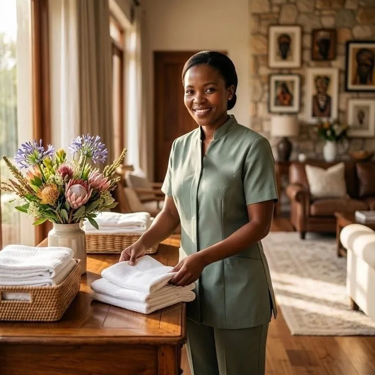 Household staff at work
