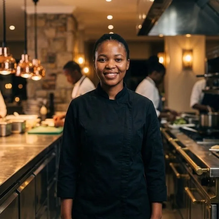 Chef in a hotel kitchen