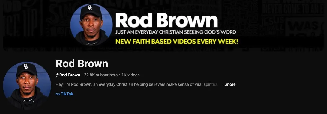 Rod Brown's YouTube channel