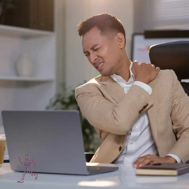 Person with shoulder pain