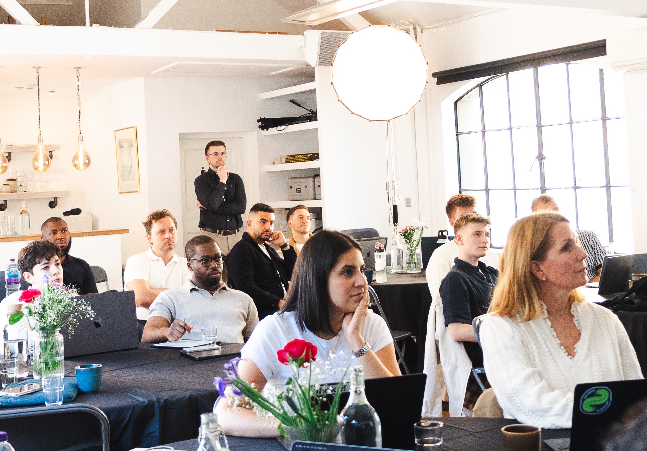 Live audience attending Closed Loop founder sales workshop