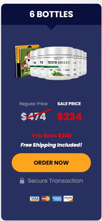 Testogreens 6 bottles price